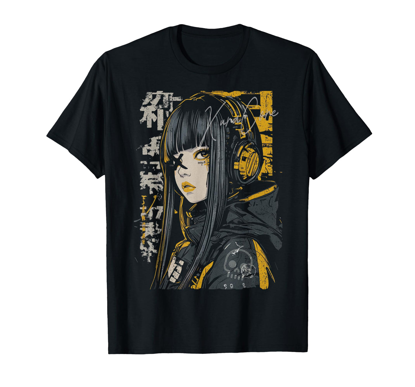Japanese Streetwear Cyberpunk Y2K Techwear Retro Manga Anime T-Shirt