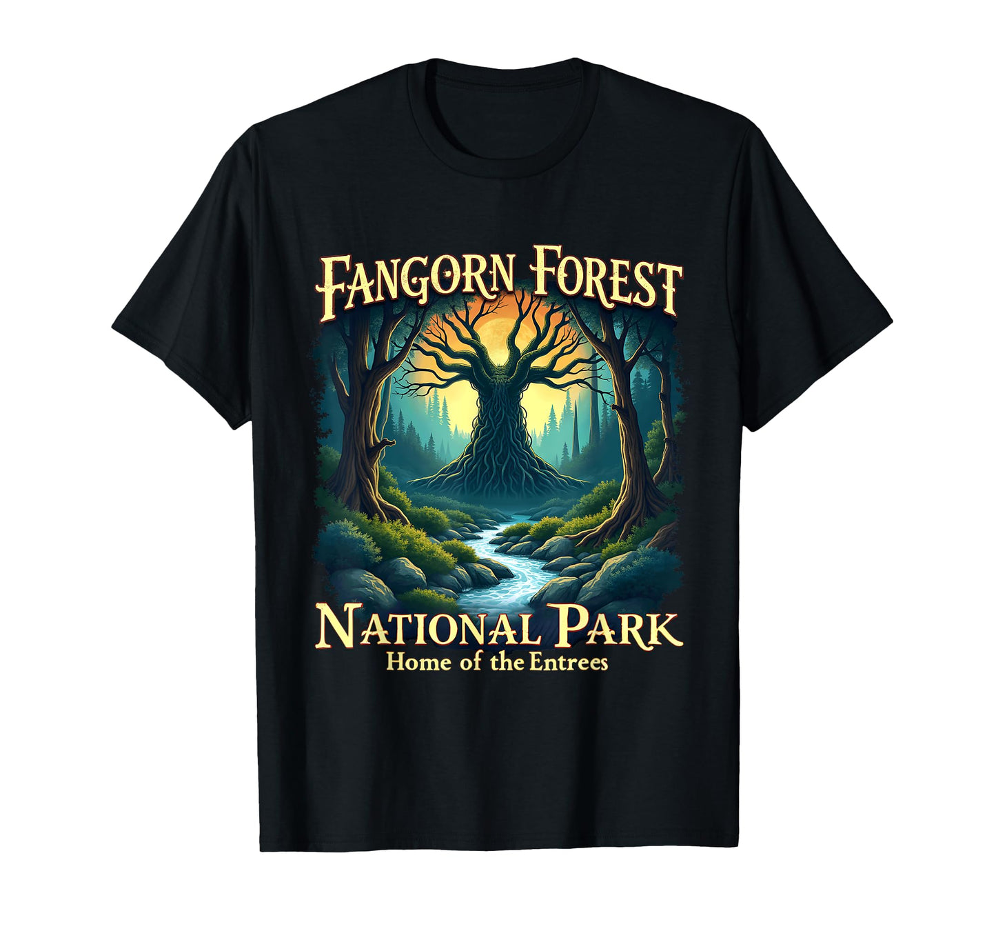 Vintage Fangorn Forest National Park Home Entrees T-Shirt