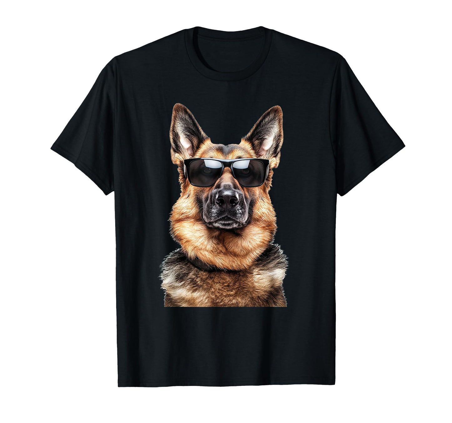 German Shepherd Dog Doggy wearing Sunglasses Funny Graphic T-Shirt