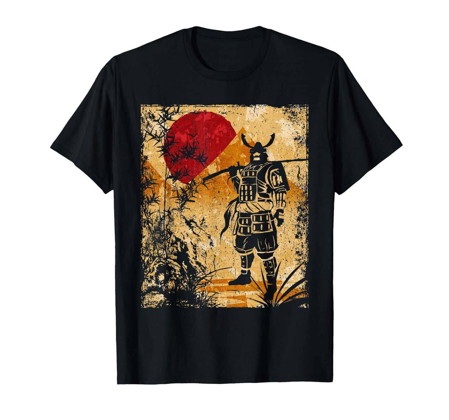Samurai Japanese Art Vintage Fighter Retro T-Shirt
