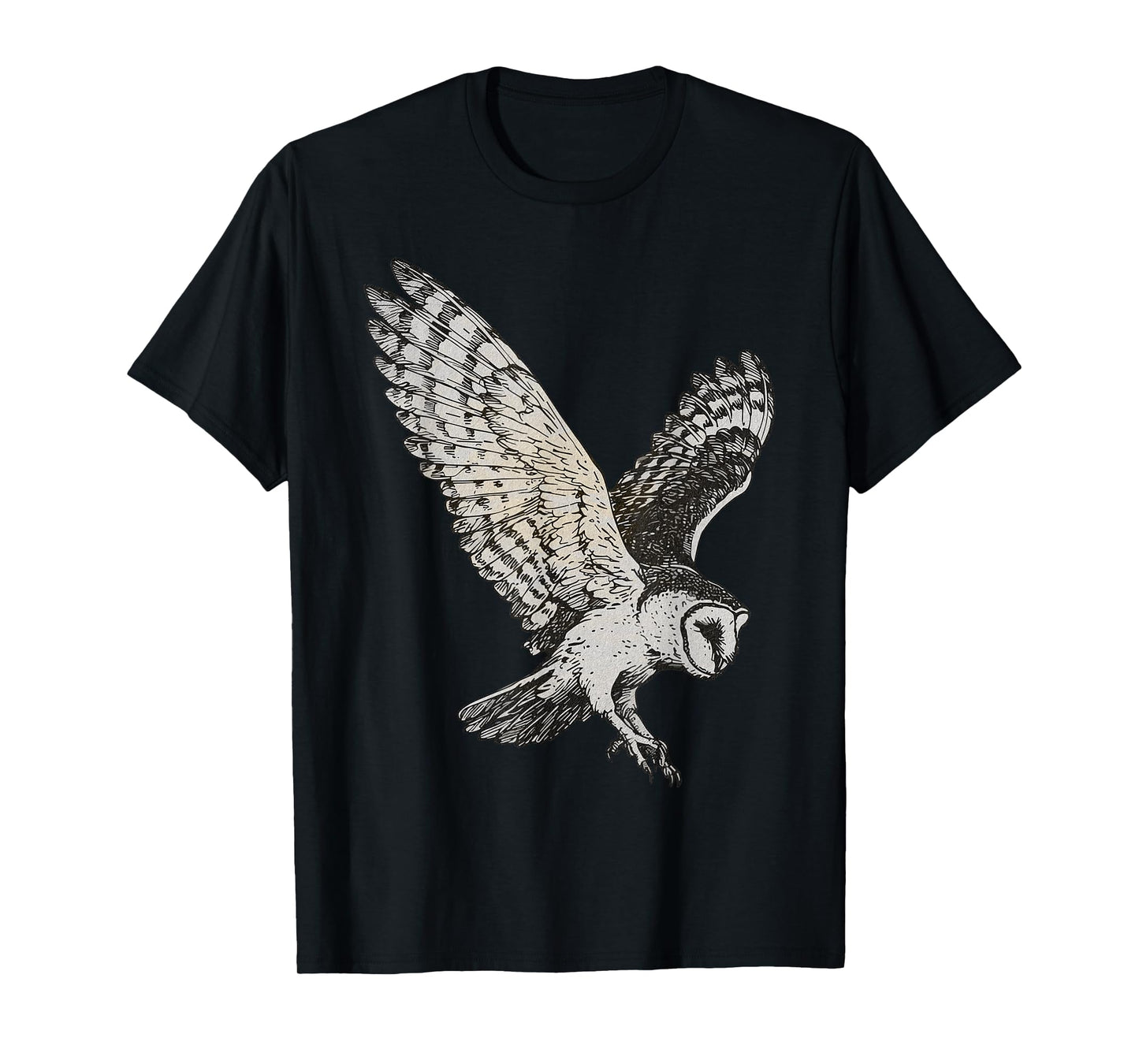 Vintage Aesthetic Nocturnal Birds Of Prey Night Flying Owl T-Shirt
