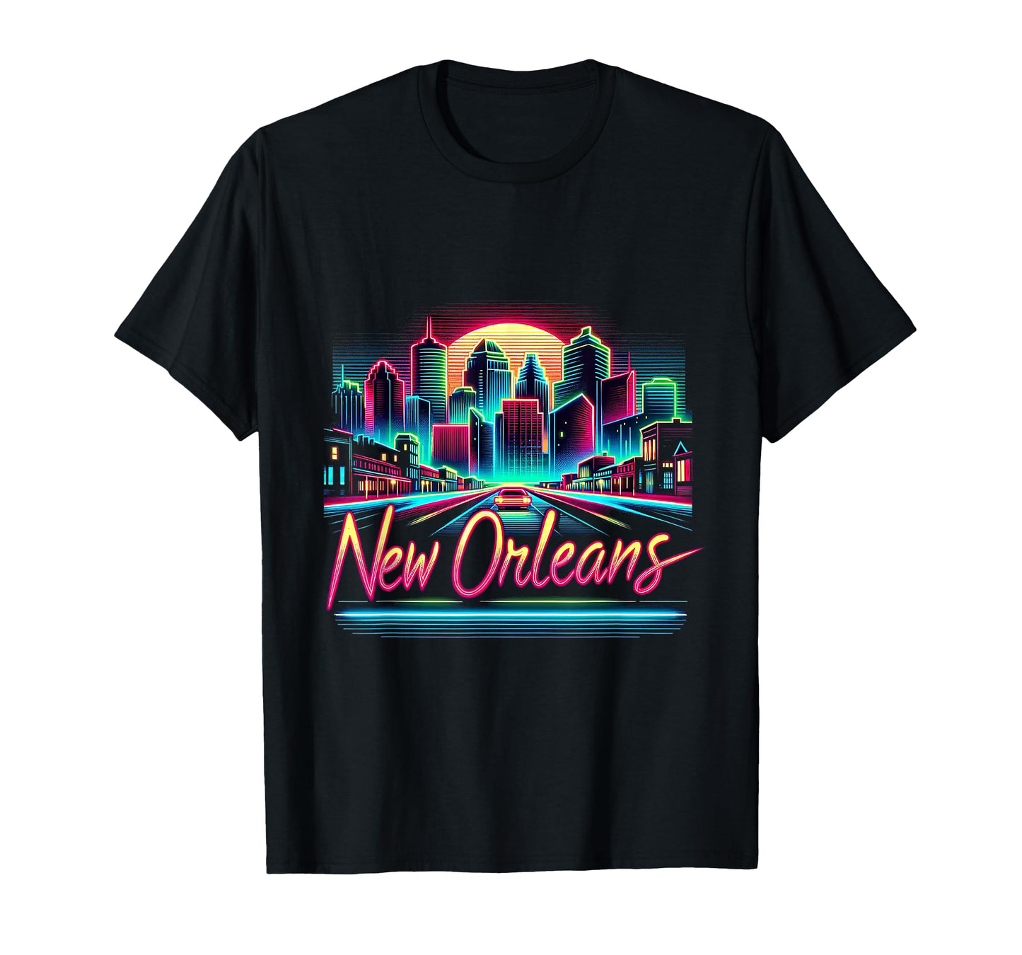 New Orleans Louisiana Shirt LA 80s 90s Retro City Skyline T-Shirt
