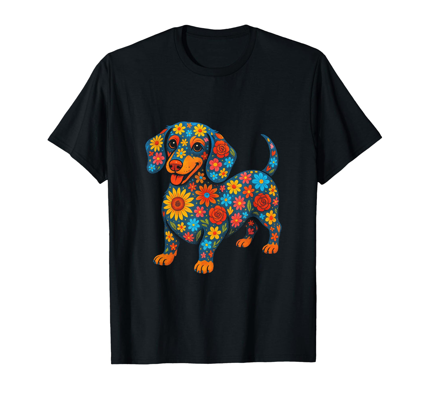 Flower Dachshund - Funny Dog Lover Art T-Shirt