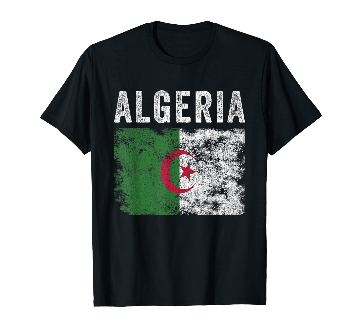 Algeria Flag Distressed - Men Women Kids - Algerian Flag T-Shirt