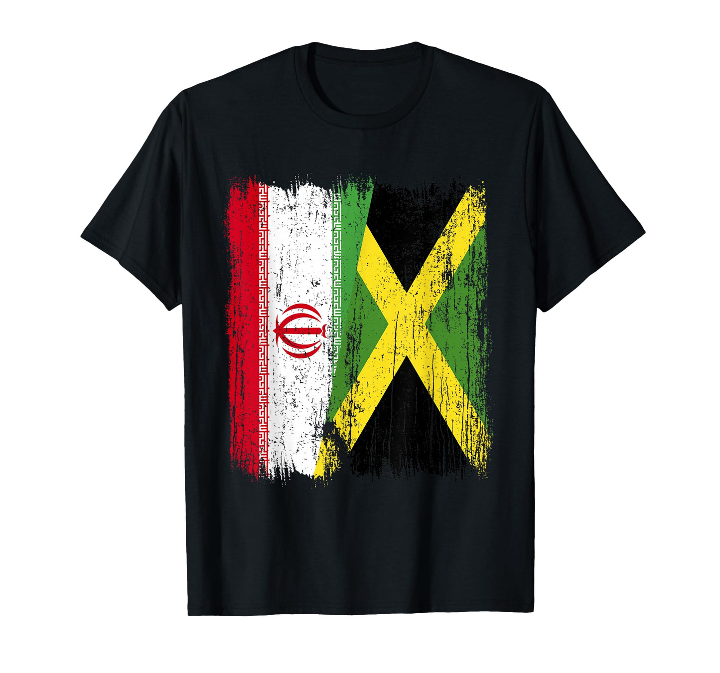 Iran Jamaica Half Flag Iranian Jamaican Heritage T-Shirt