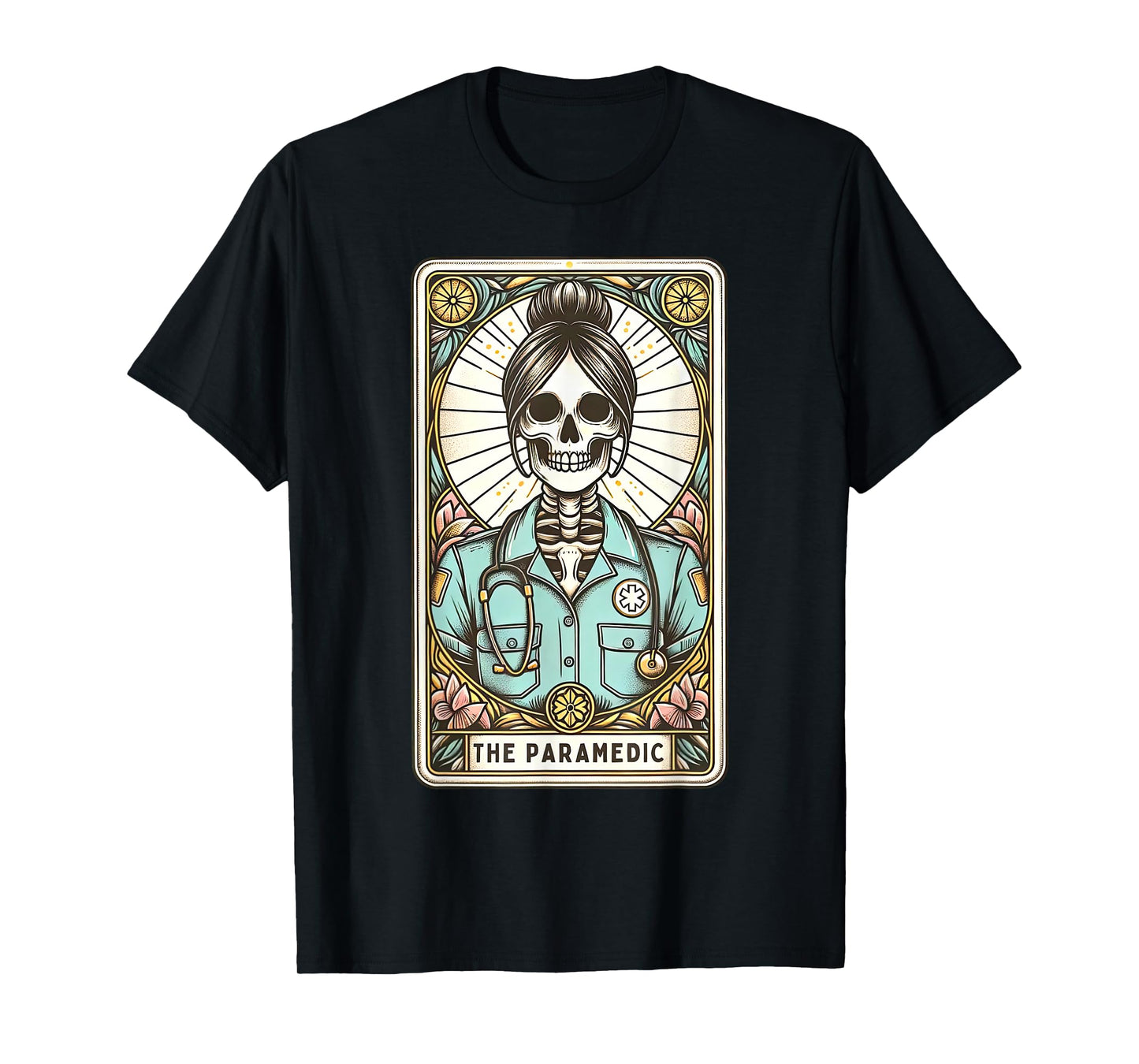 Skeleton Paramedic Tarot Card Emergency EMS EMT ER Nurse T-Shirt