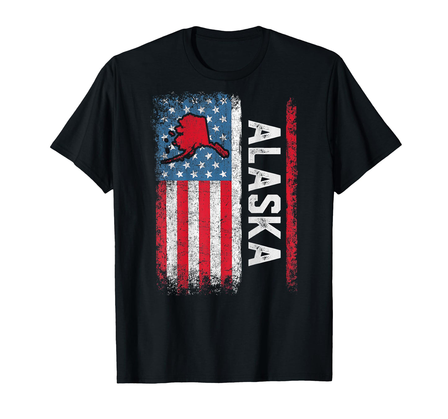 Vintage Alaska State USA Flag Shirt Alaska (On Back) T-Shirt