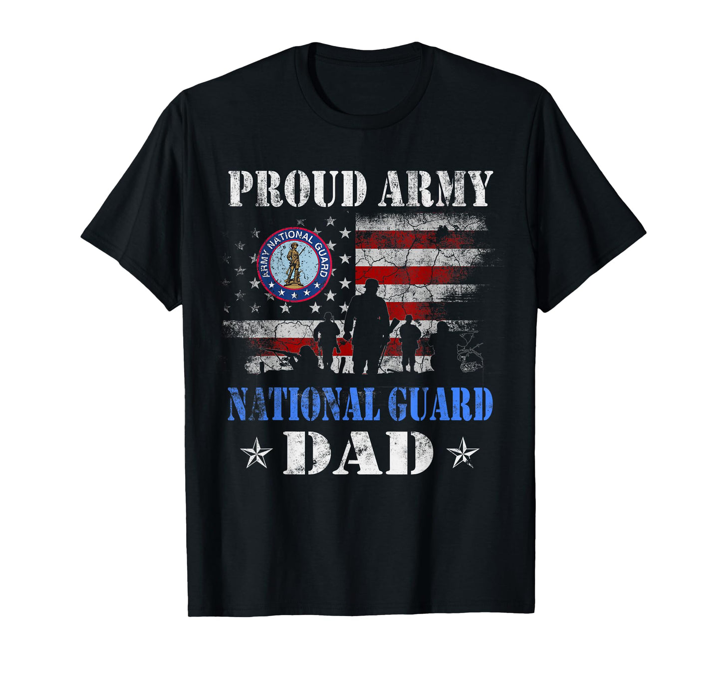 Proud Army National Guard Dad T shirt Veterans Day Gift T-Shirt