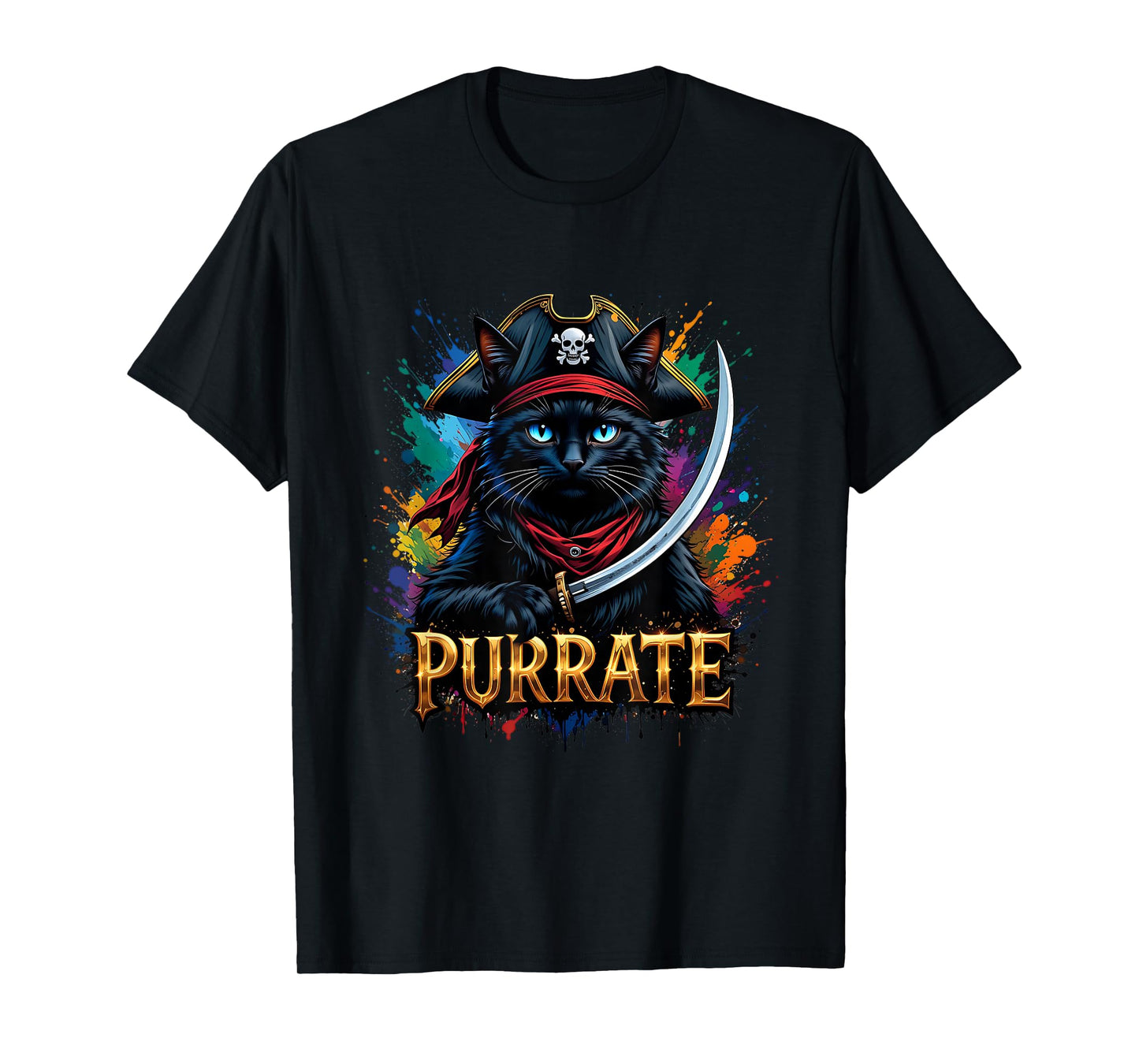 Cat Purrate Cat Kitty Lover Adventure Memes Cat Pirates T-Shirt