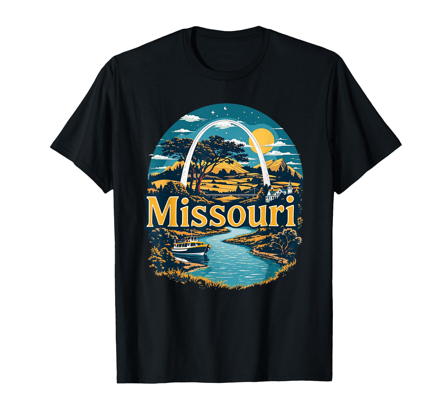 Retro Missouri Home State MO Nature Sunset Vintage T-Shirt