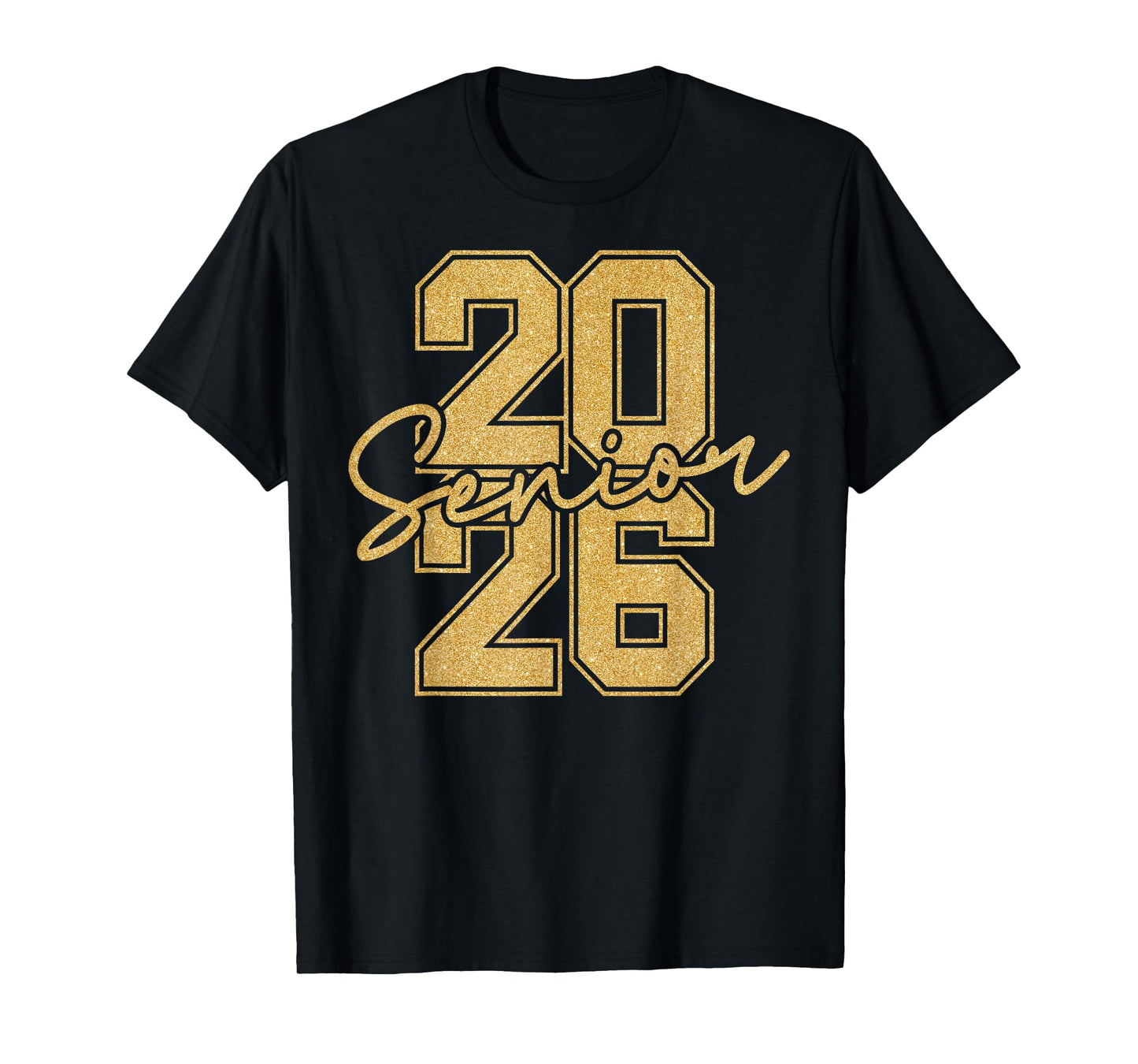 Senior 2026 Class of 2026 Gold Black Senior Graduation Gift T-Shirt