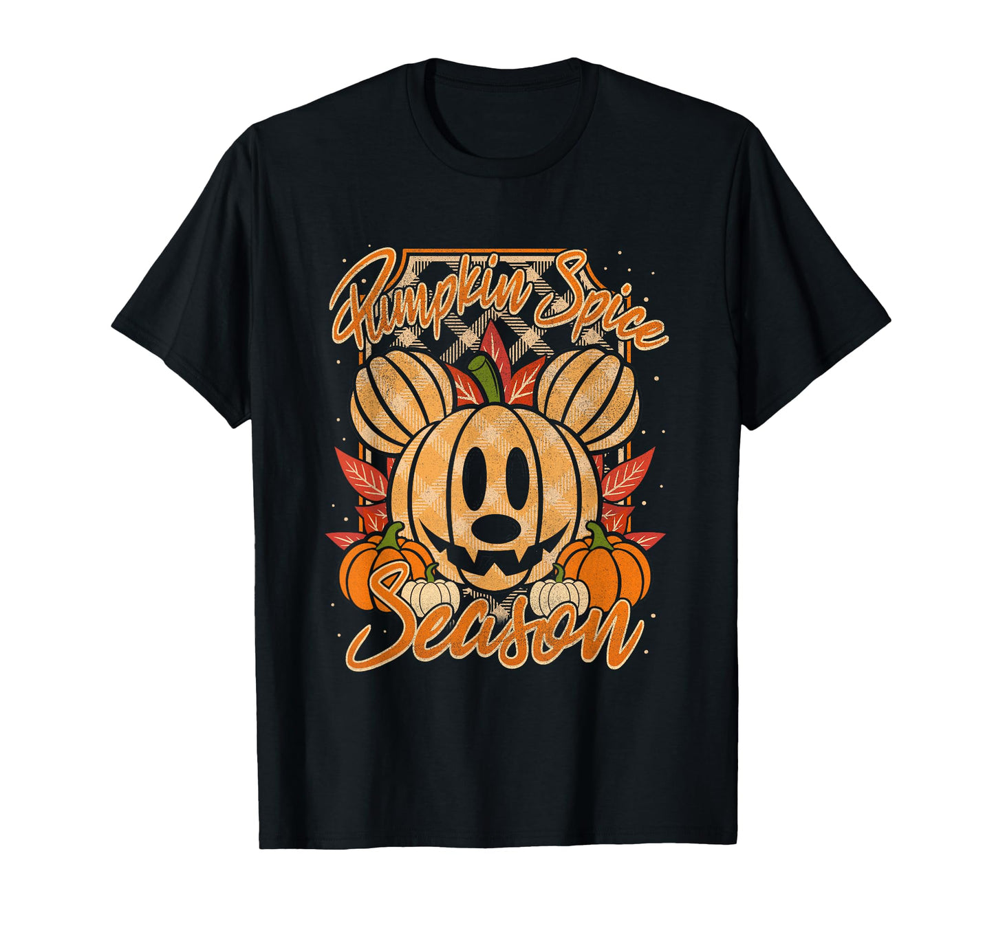 Disney Mickey And Friends Halloween Pumpkin Spice Chest Logo T-Shirt