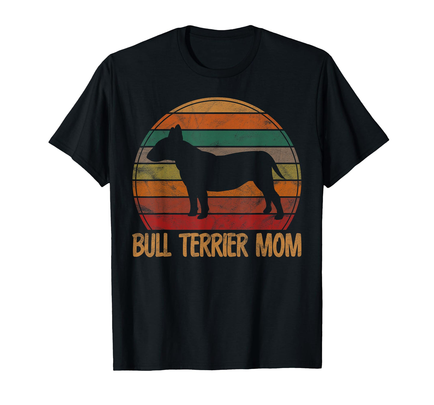 Retro Bull Terrier Mom Gift Bully Dog Owner Mother Pet Mama T-Shirt