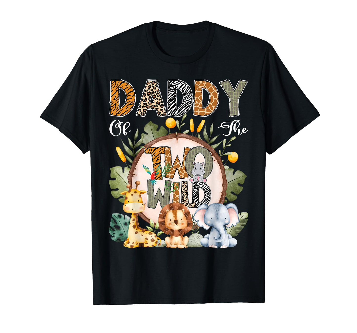 Daddy Of The Two Wild Animal Safari 2Nd Birthday Party T-Shirt