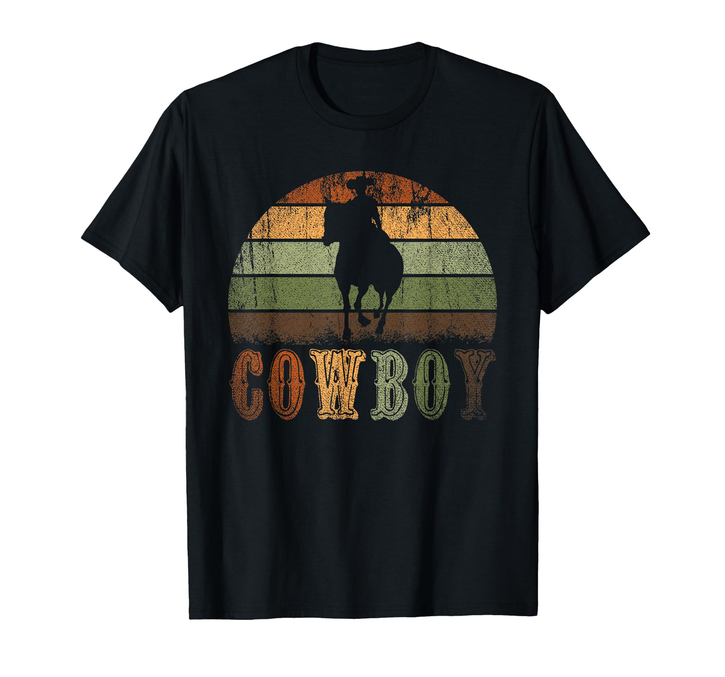 Retro Horseback Riding Rodeo Western Line Dance Horse Cowboy T-Shirt