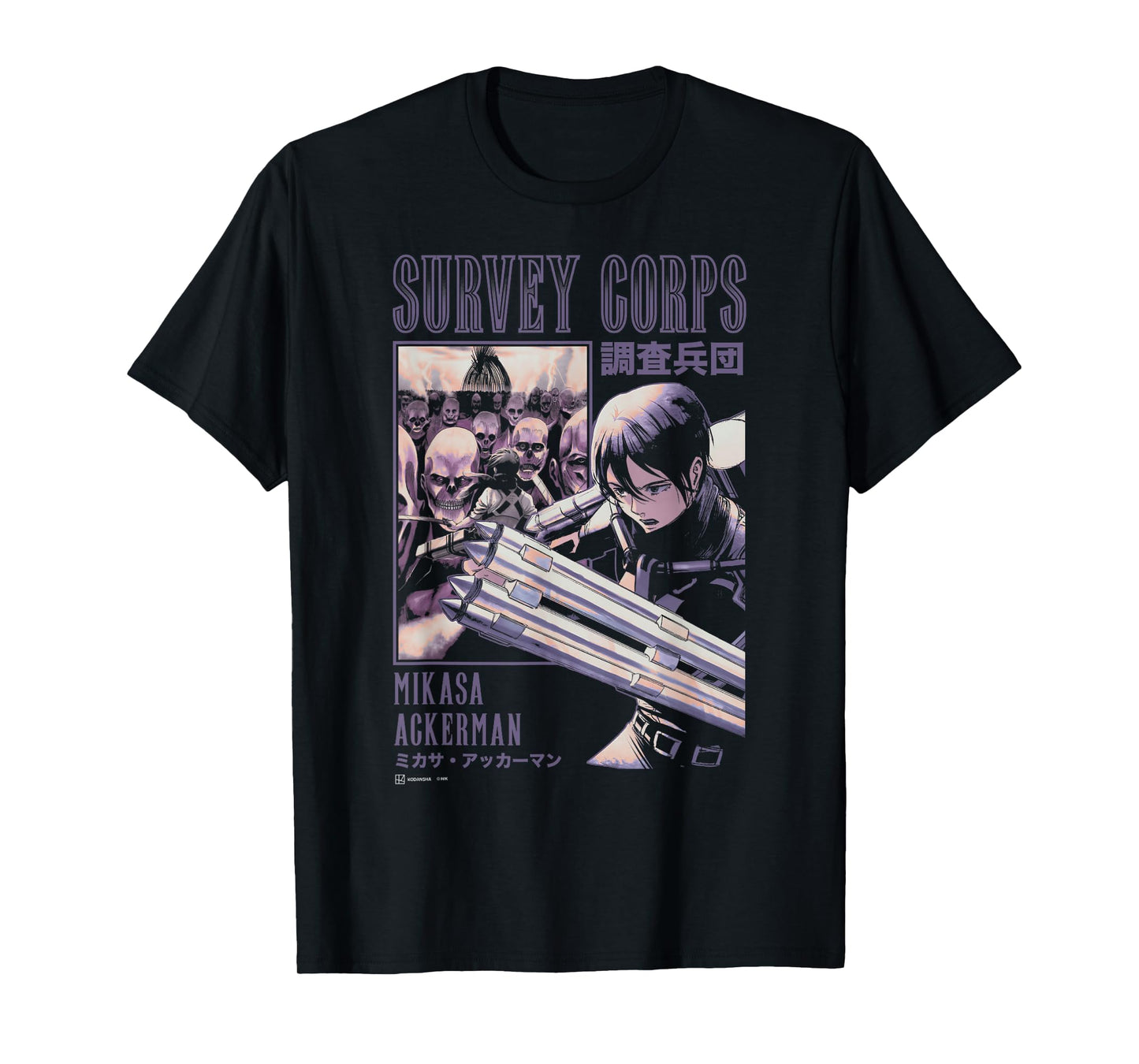 Attack on Titan Mikasa Ackerman Survey Corps Epic Poster T-Shirt