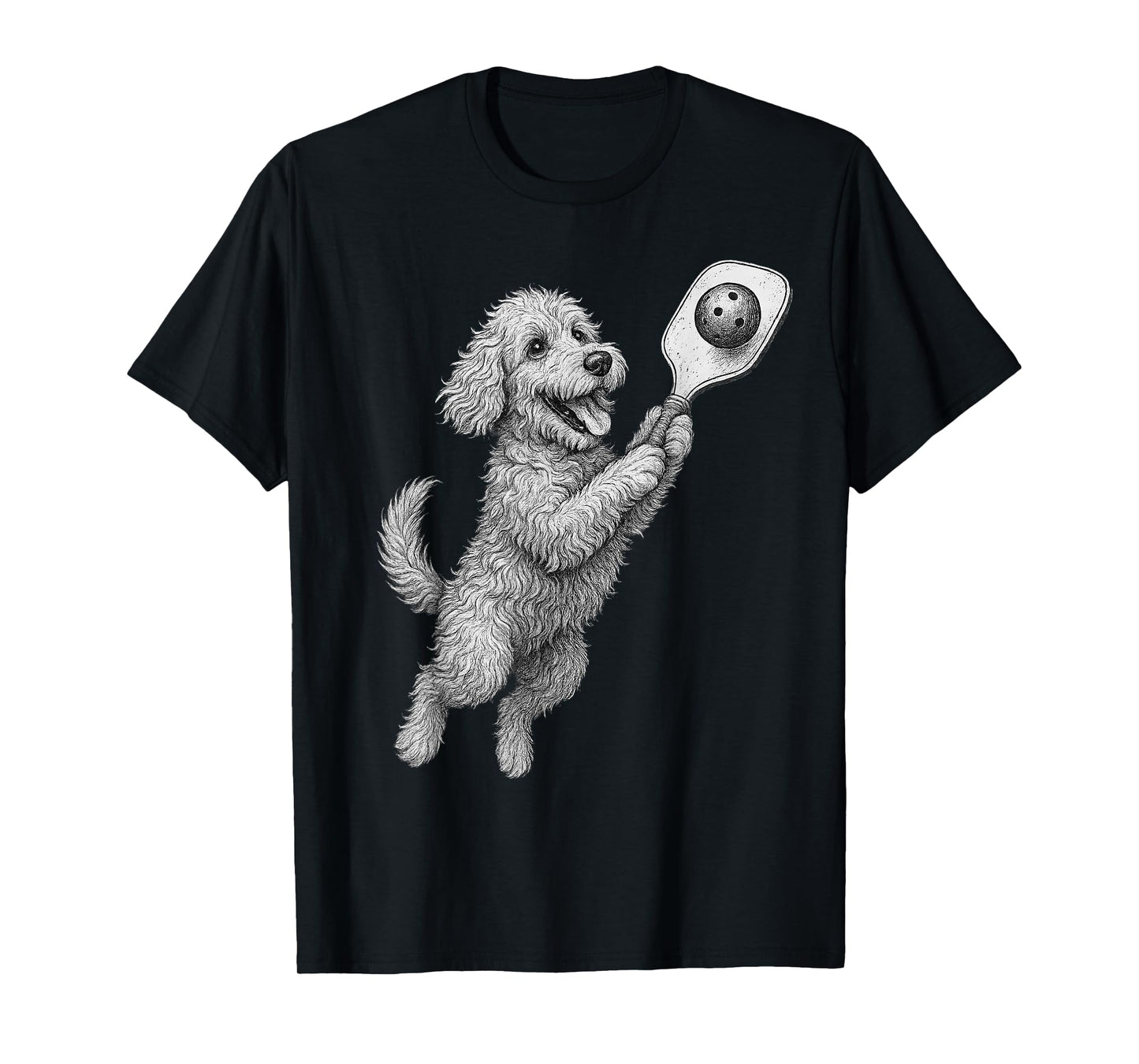 Goldendoodle Playing Pickleball Sports Dog Lover T-Shirt