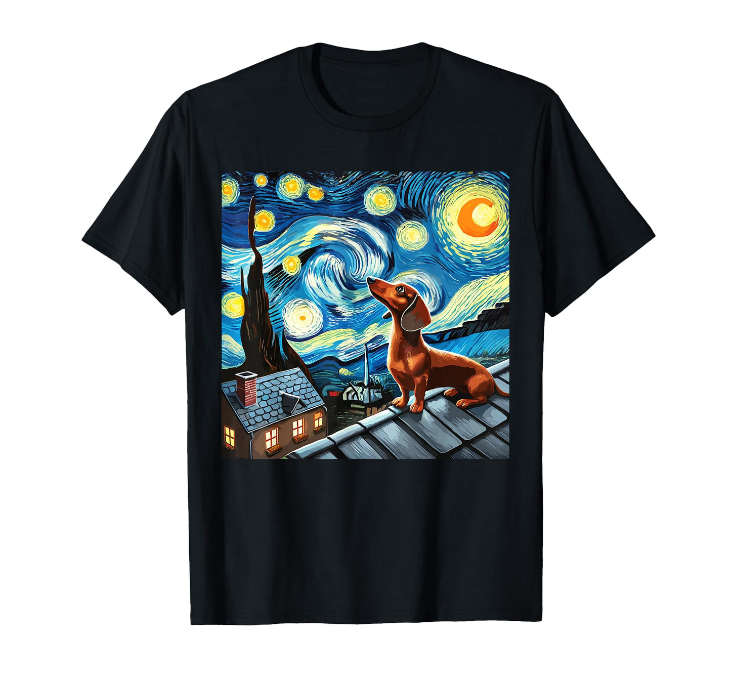 Dachshund Starry Night Sky Dachshund T-Shirt