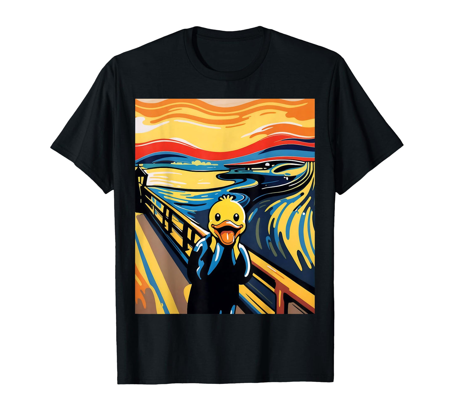 Funny Rubber Duck The Scream Ducky Lovers Men Women Kids T-Shirt