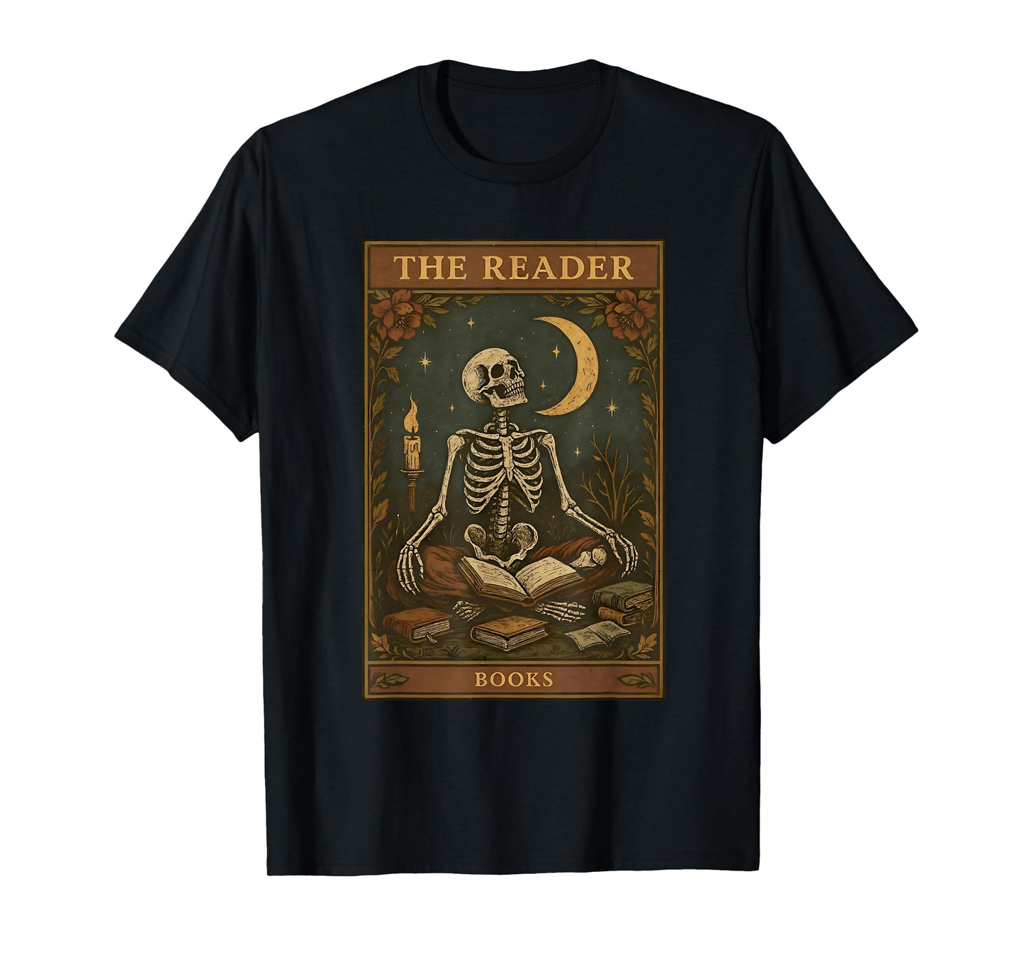 The Reader Books Tarot Card Book Reading Teacher Halloween T-Shirt