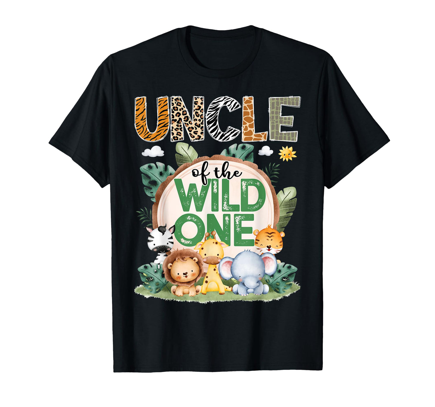 Uncle Of The Wild One Safari Jungle 1St Birthday Party T-Shirt
