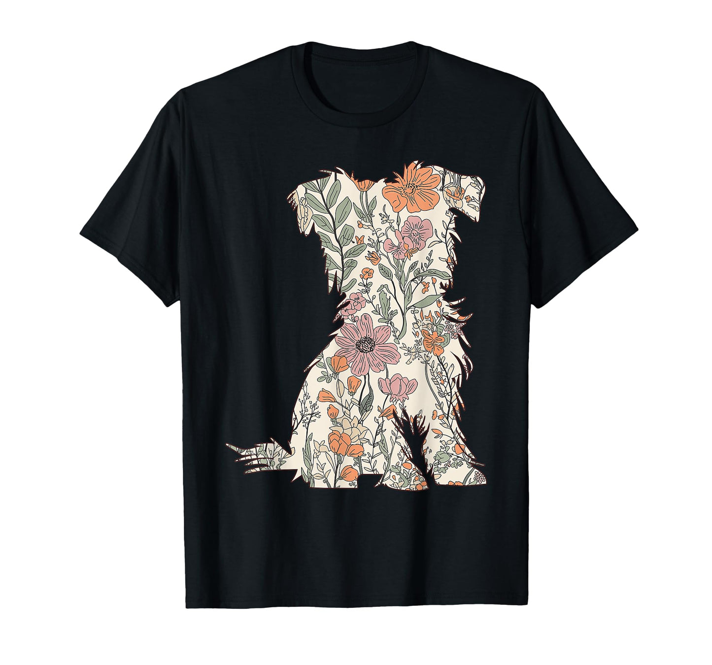 Boho Floral Shorkie Lover Mothers Day Gift for Dog Mom T-Shirt