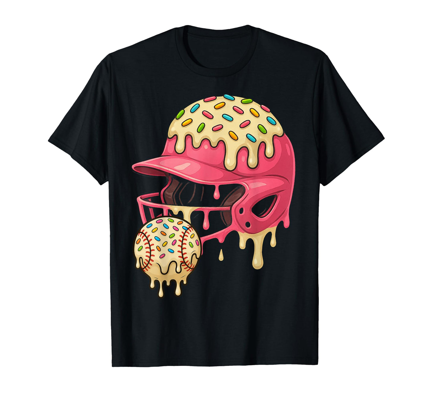 Baseball Drip Team for Boys and Girls Ice Cream Cool T-Shirt
