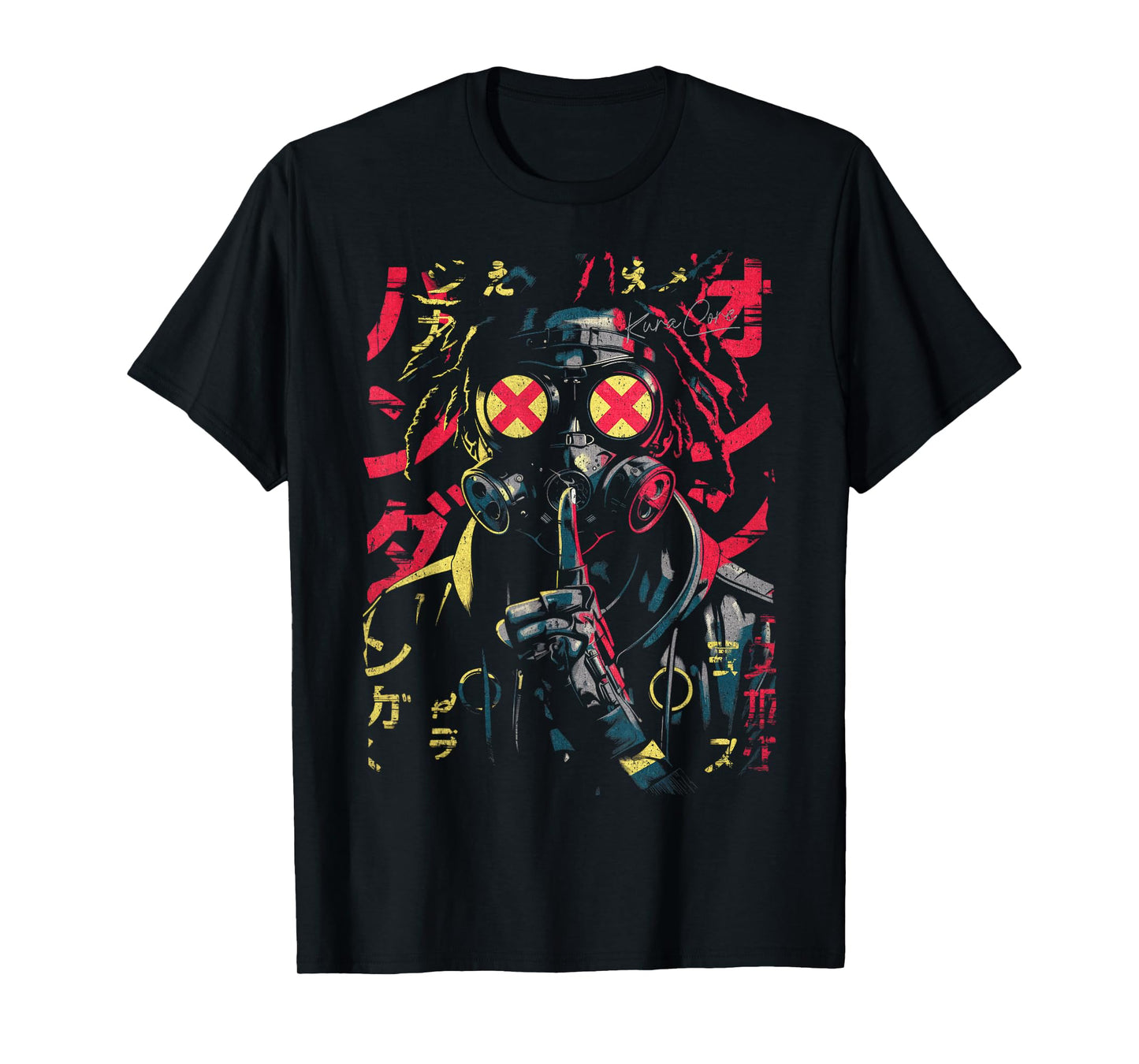 Japanese Streetwear Afro Cyberpunk Y2K Techwear Manga Anime T-Shirt