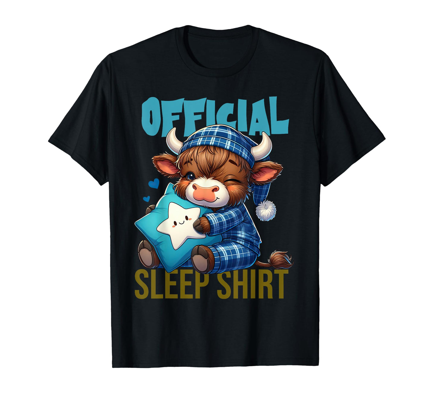 Highland Cow Official Sleep Pajamas Highland Cow Breeder T-Shirt