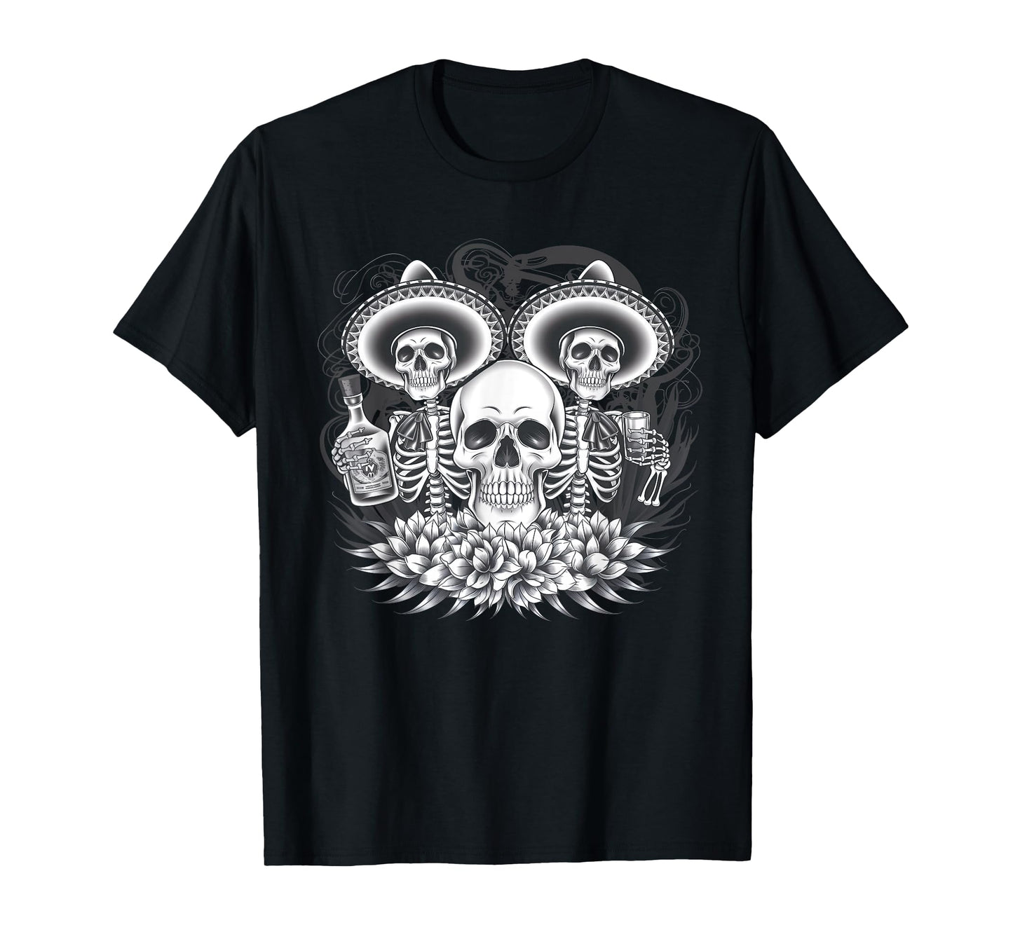 Mexico Vintage Skeleton Tequila Dia De Los Muertos Mexican T-Shirt