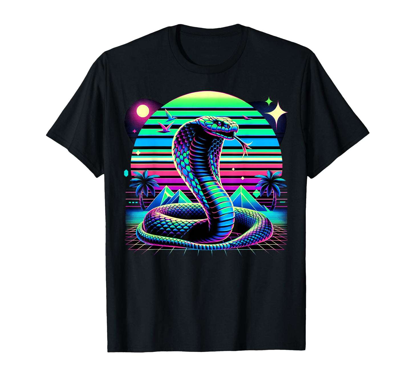 Mens, Womens and Kids Vintage Retro King Cobra Lover T-Shirt
