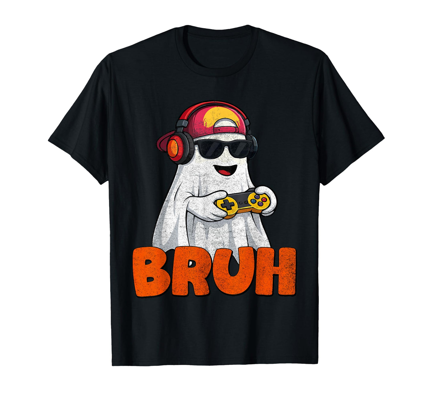 Bruh Spooky Boo Halloween Costume Game gaming mens boys T-Shirt
