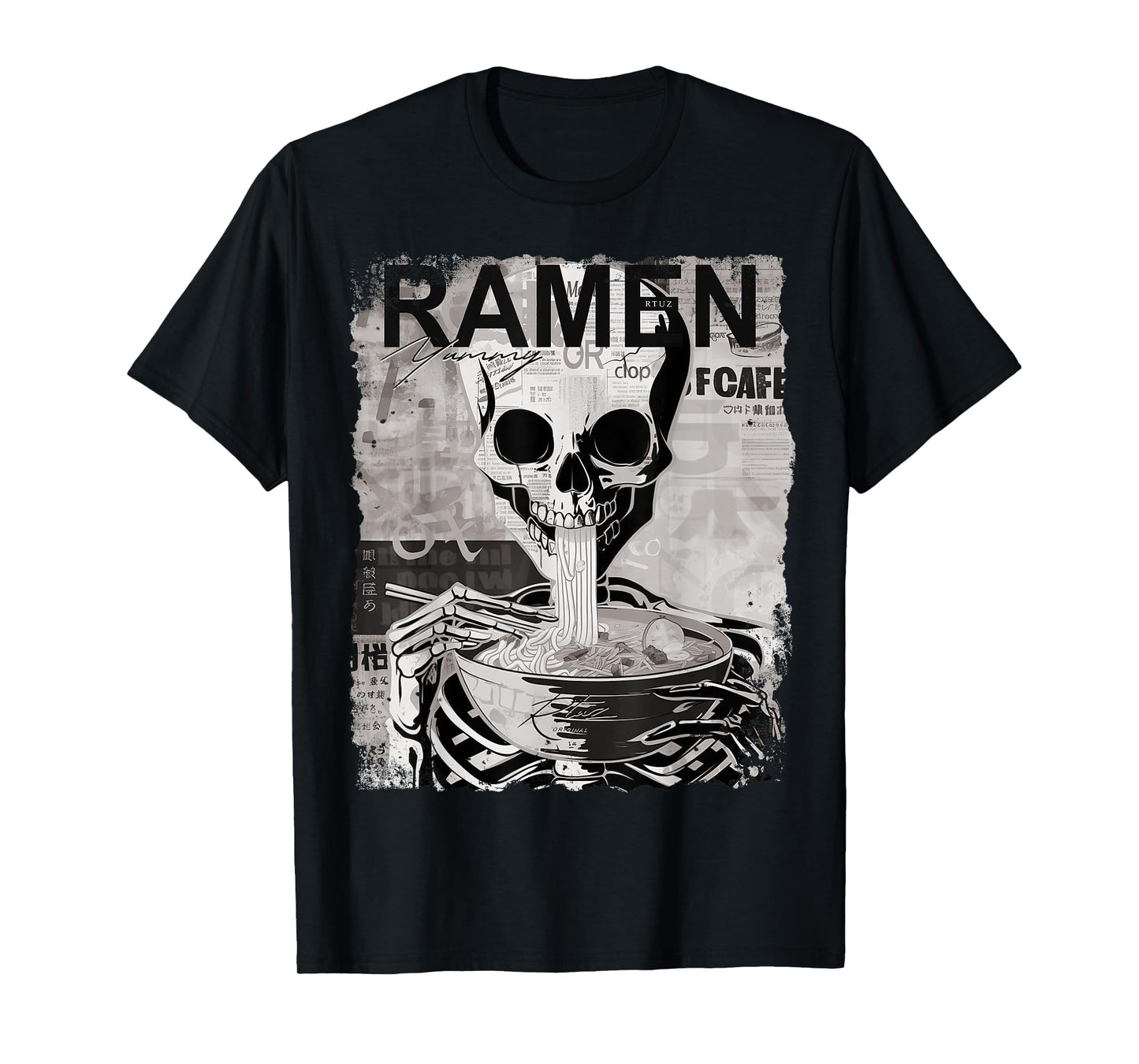 Japanese Ramen Noodles Otaku Y2K Fashion Kawaii Manga Anime T-Shirt