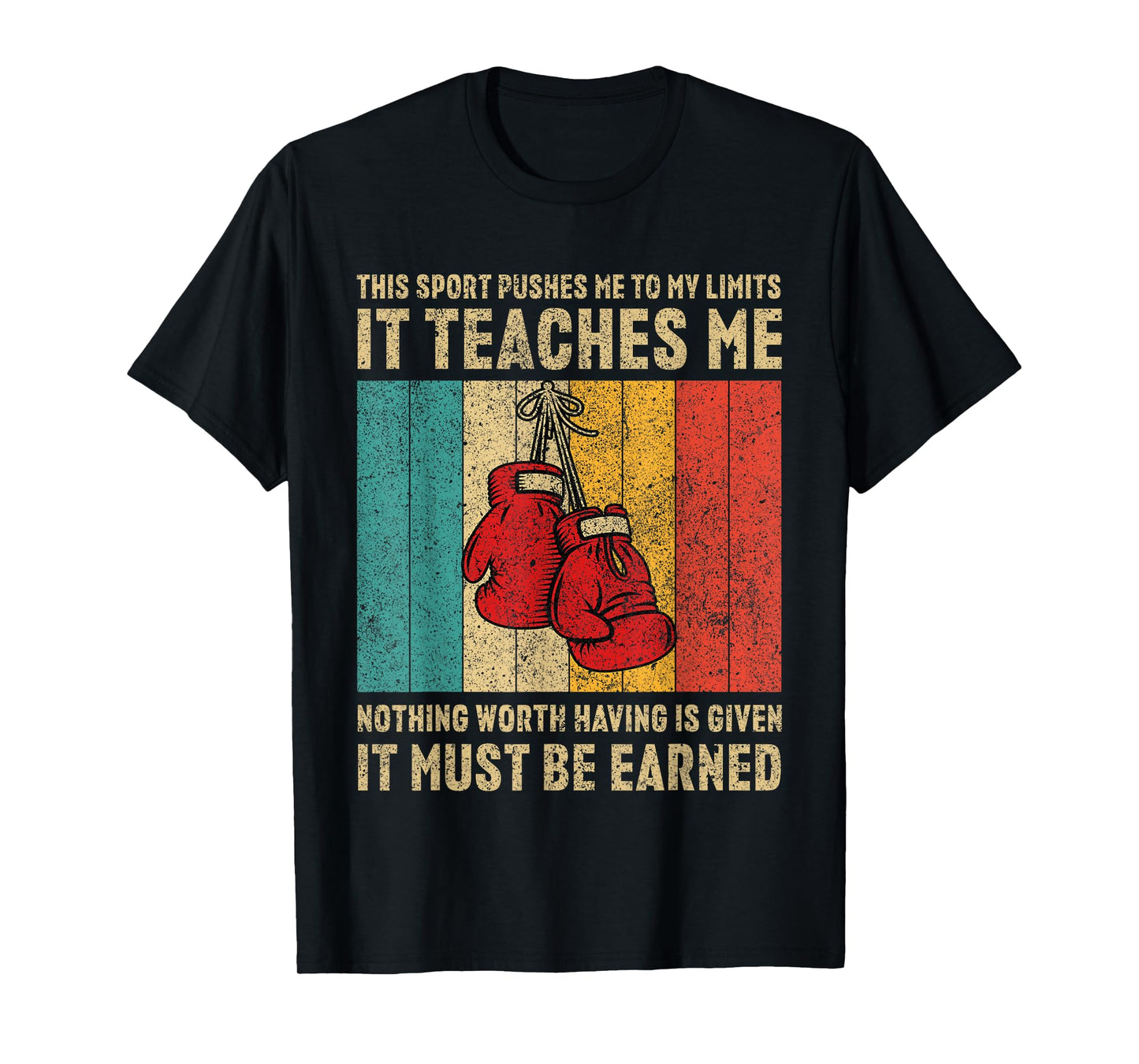 Never Underestimate A Grandpa With Boxing Gloves Boxing T-Shirt