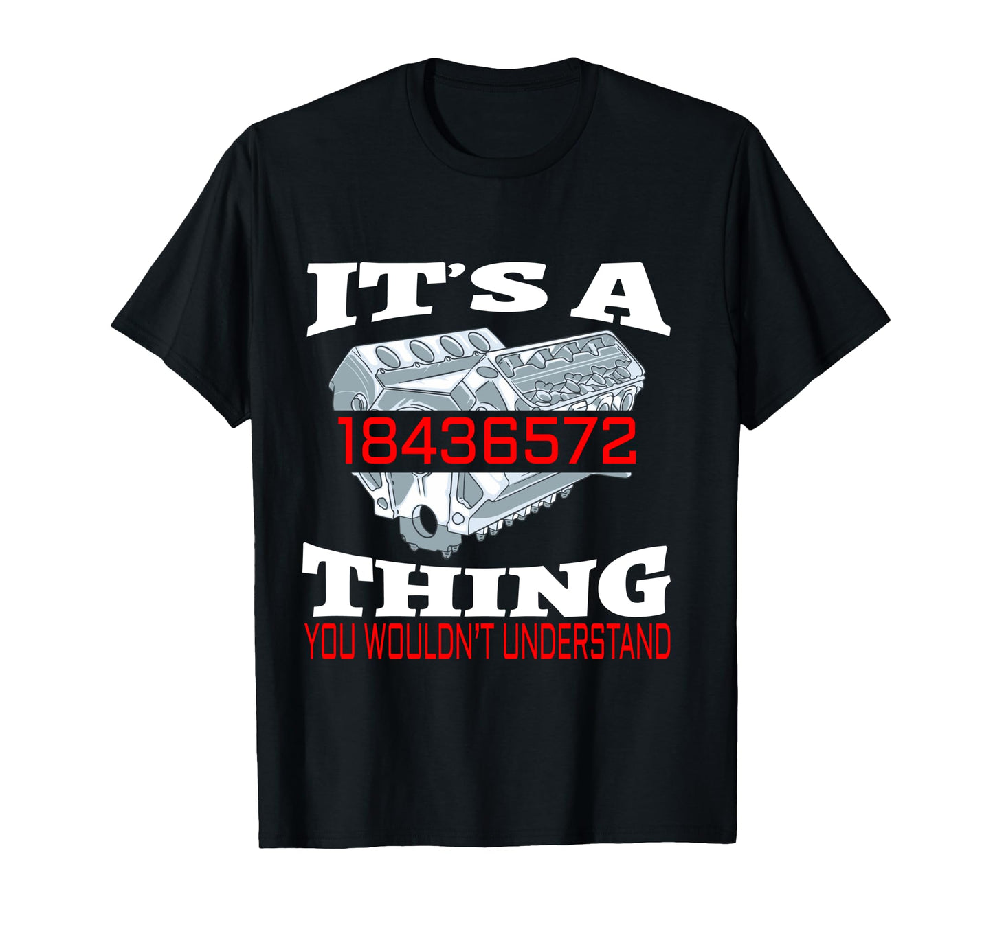 Funny 18436572 Auto Mechanic V8 Muscle Car Firing Order Long Sleeve T-Shirt