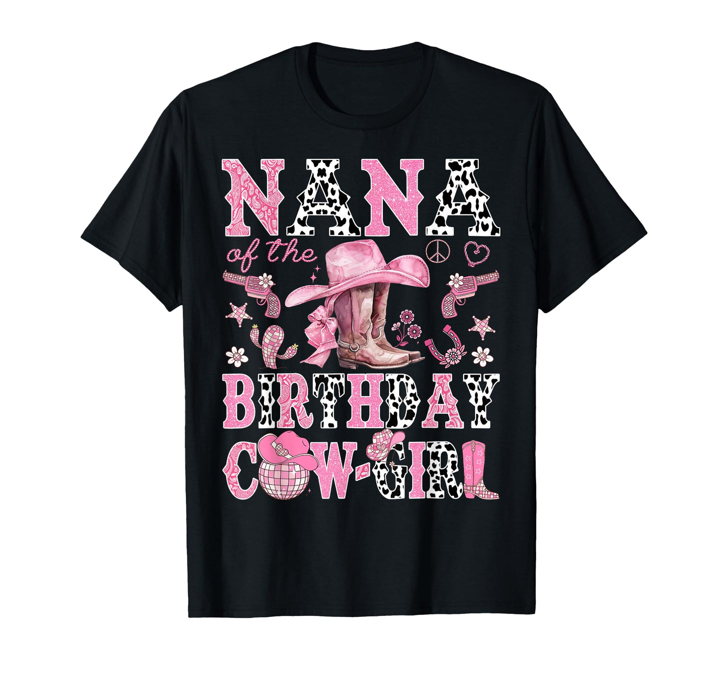Nana Of The Birthday CowGirl Rodeo Nana Western T-Shirt
