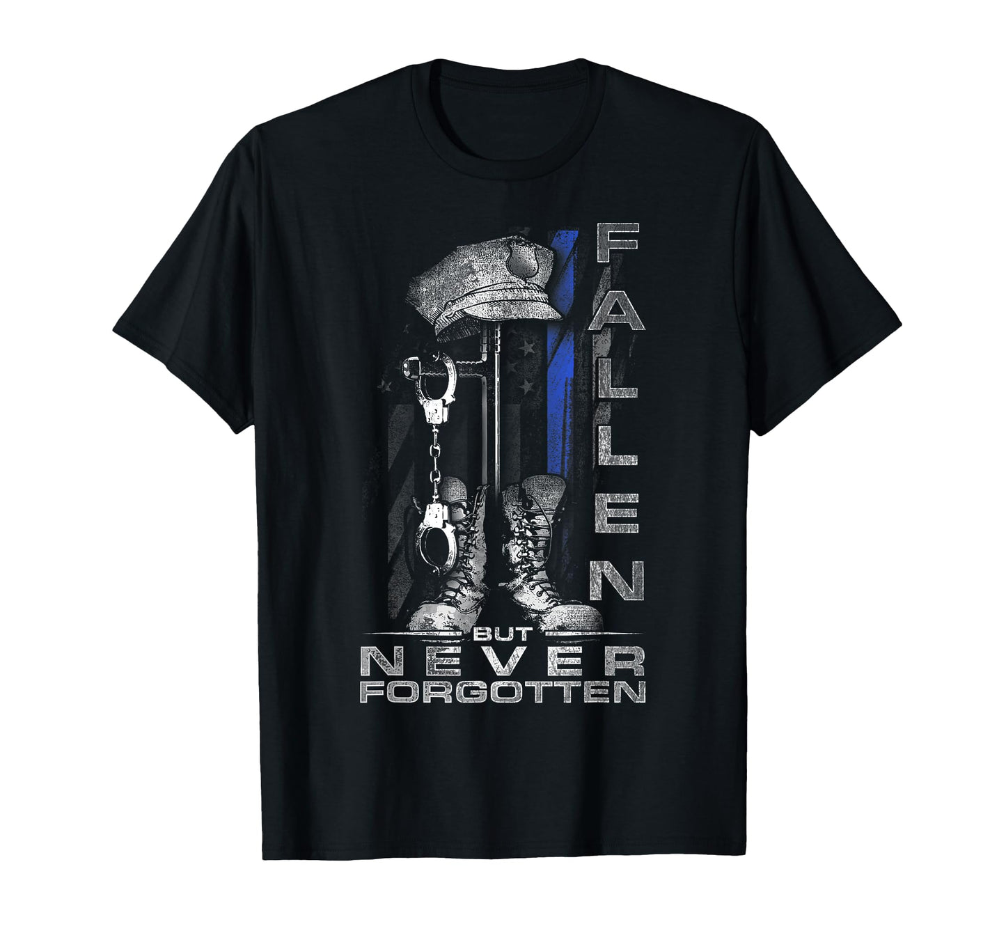 Thin Blue Line - Fallen But Never Forgotten T-Shirt T-Shirt