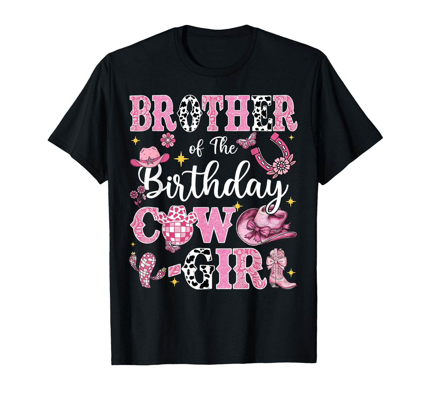 Brother Of The Birthday Cow-Girl Rodeo Brother Bday Party T-Shirt
