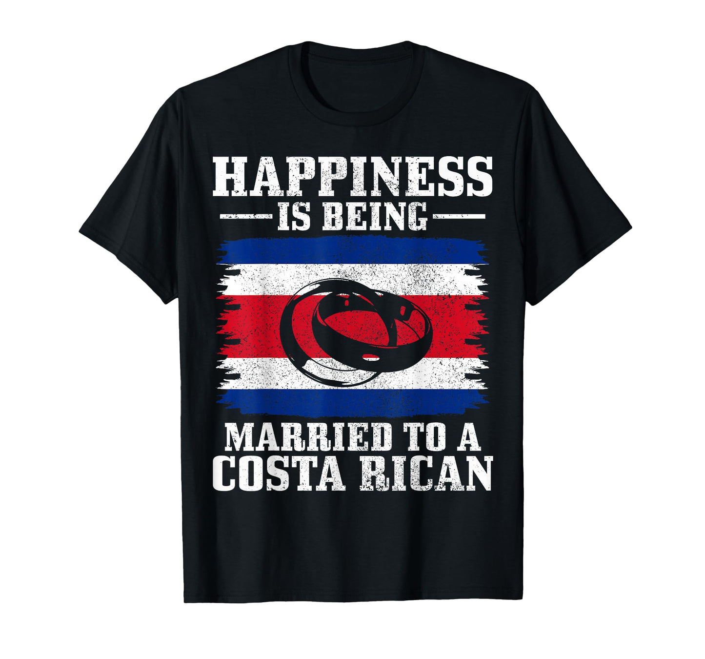 Costa Rican Wife Husband Married Wedding Costa Rica Flag T-Shirt