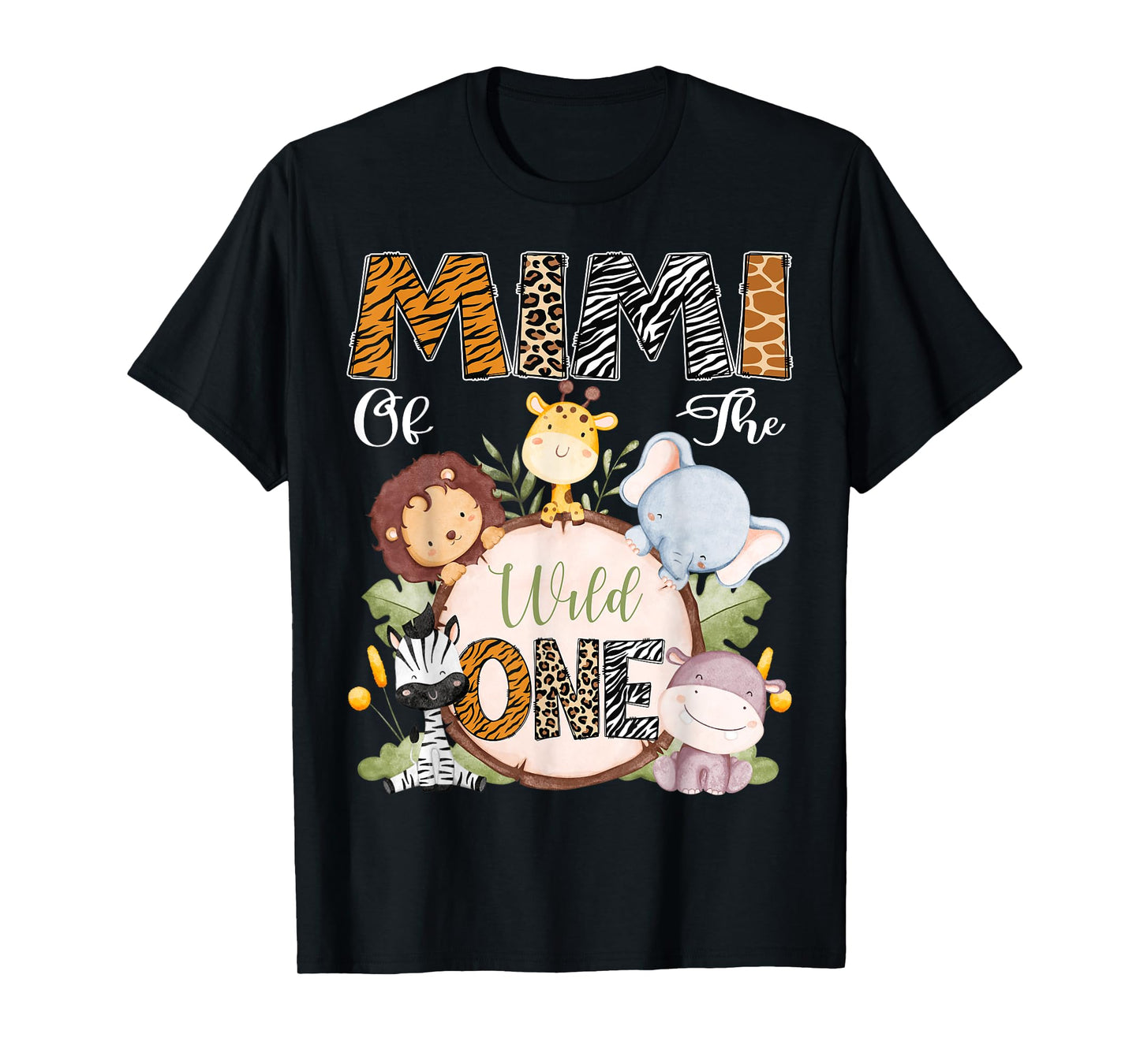 Mimi Of The Wild One 1St Birthday Safari Woodland T-Shirt