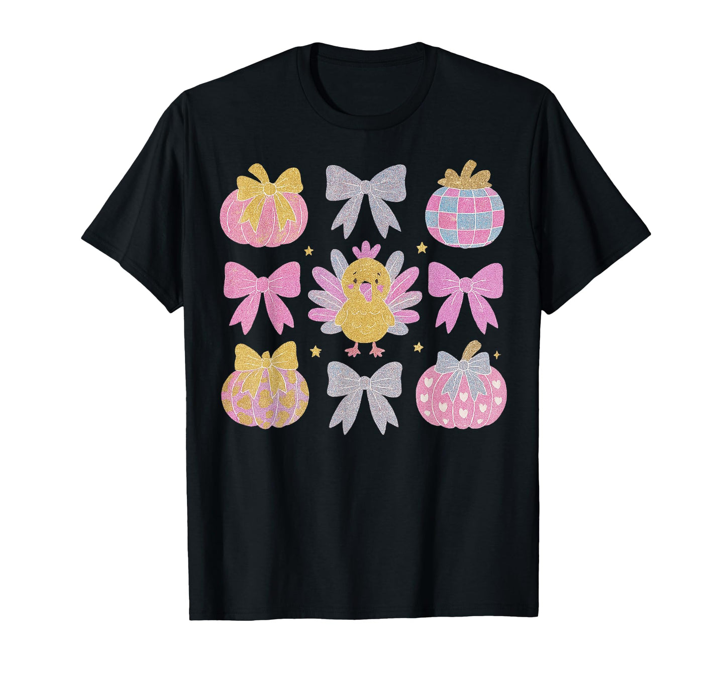 Thanksgiving Vintage Boho Floral Fall Vibes Turkey Autumn T-Shirt