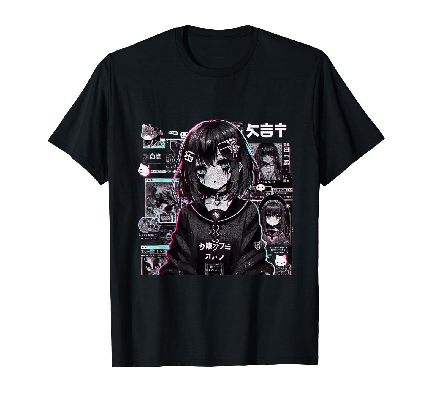 Vaporwave Anime Girl Japanese Aesthetic Anime Otaku T-Shirt
