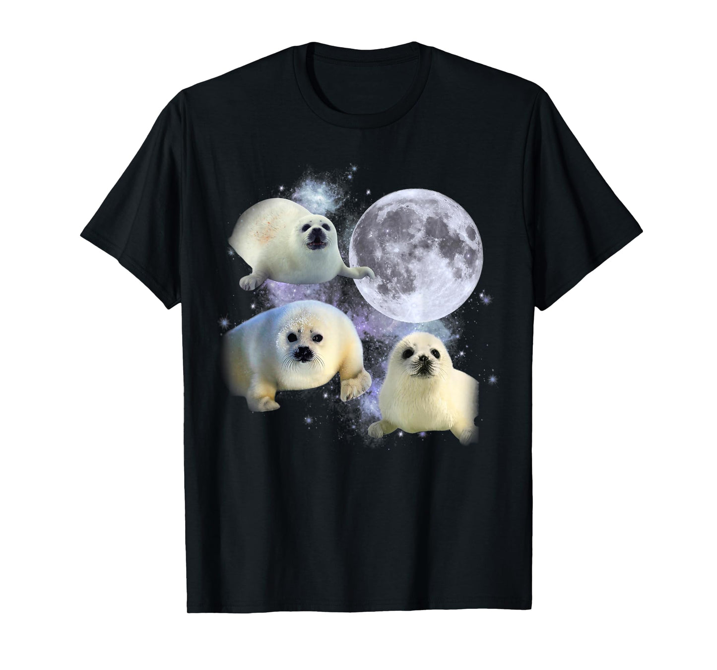 Three Baby Seal Vintage Graphic 90s Funny T-Shirt