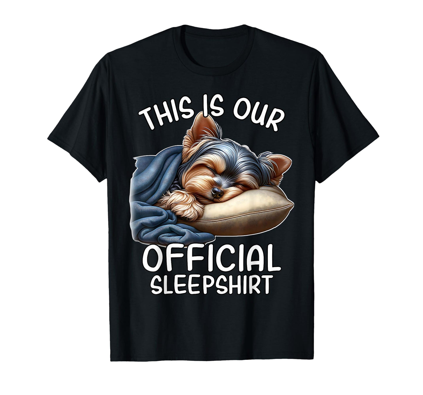 Sleeping Yorkie Lover Yorkshire Terrier Pajama Terrier T-Shirt