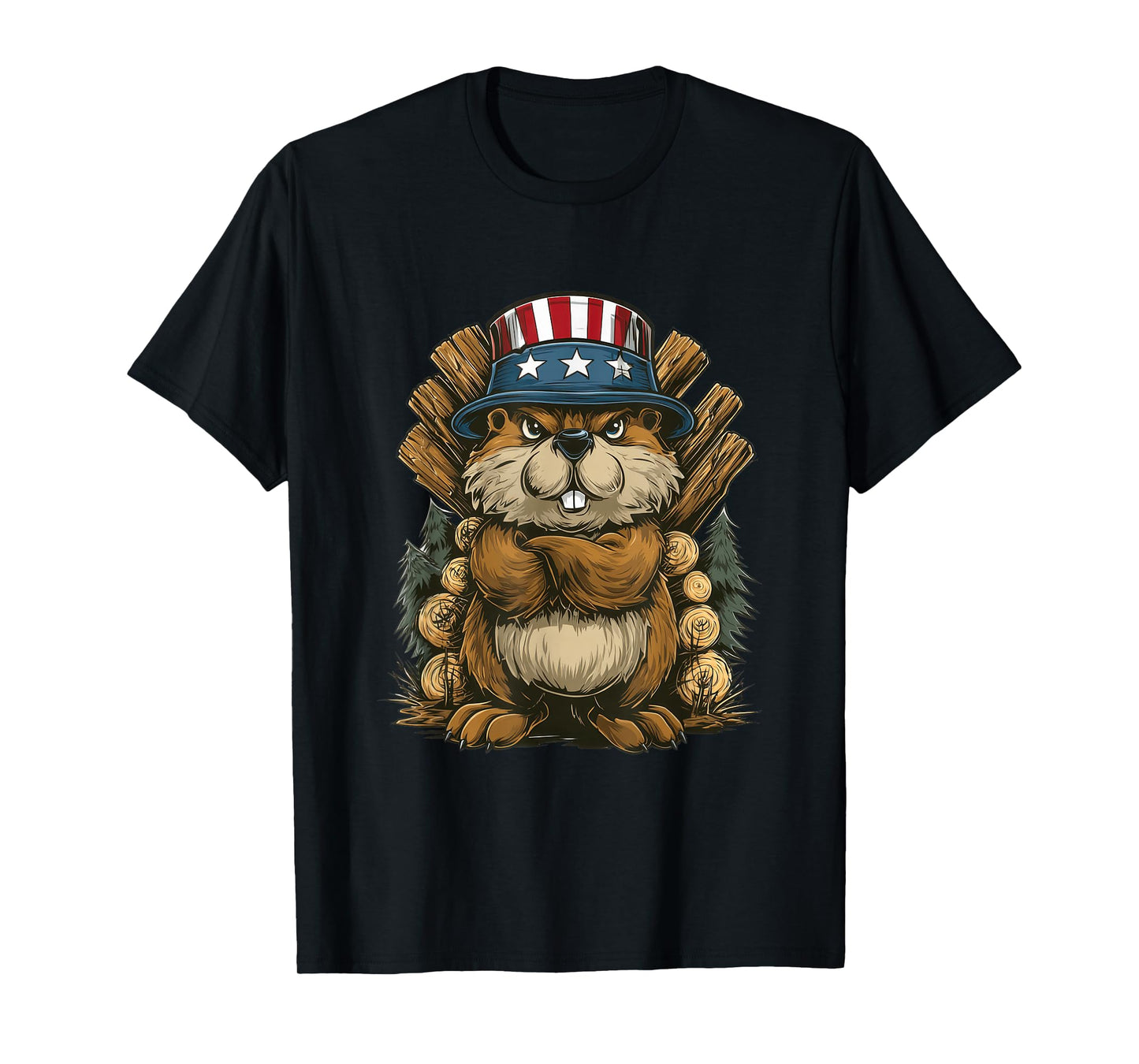 Awesome USA Beaver with a Cool Look T-Shirt