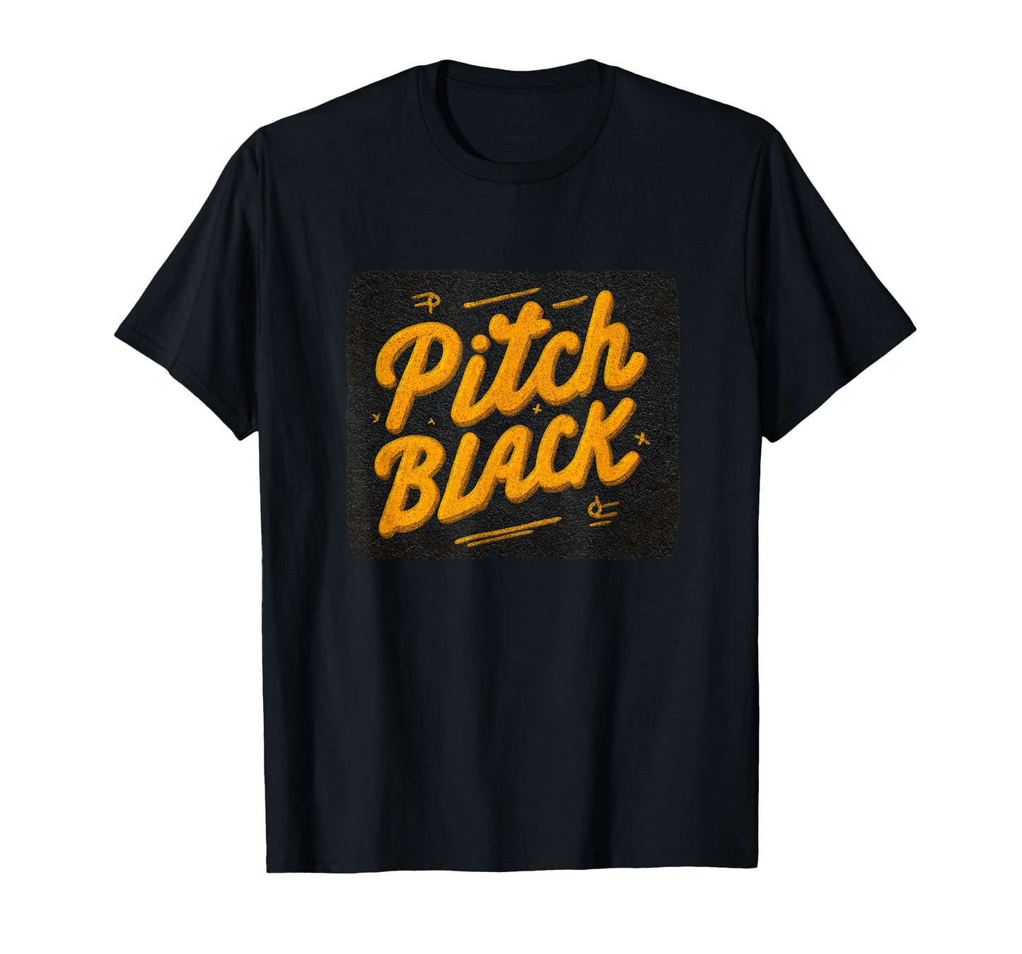 Beautiful Pitch Black Speech Emblem T-Shirt