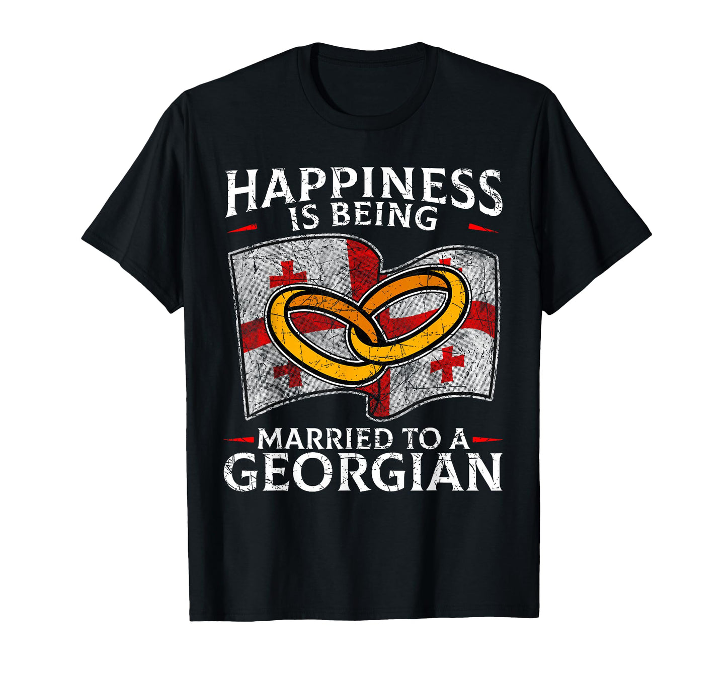 Georgian Marriage Georgia Married Heritage Culture Flag T-Shirt