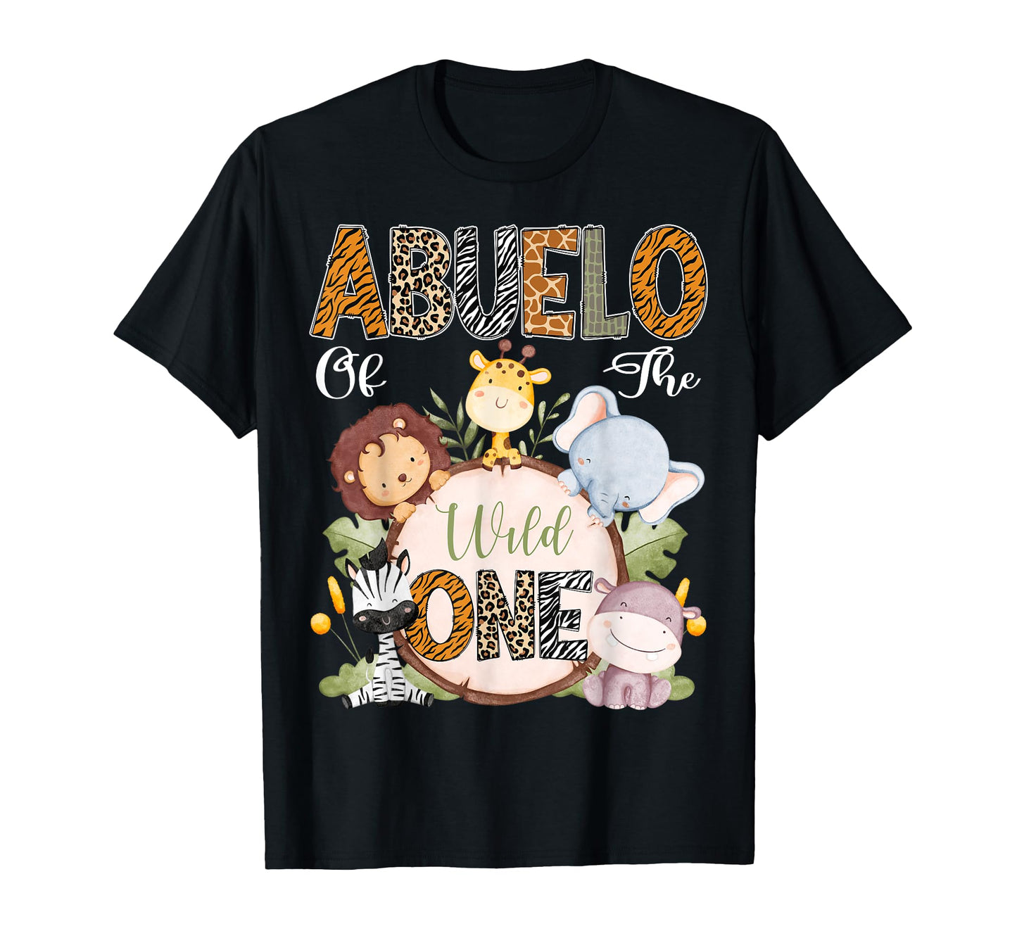 Abuelo Of The Wild One 1St Birthday Safari Woodland T-Shirt