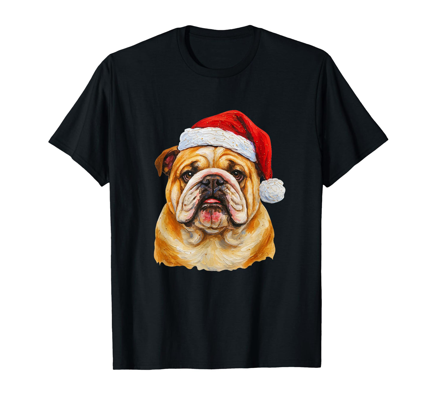 Santa English Bulldog Christmas English Bulldog Dog Mom T-Shirt