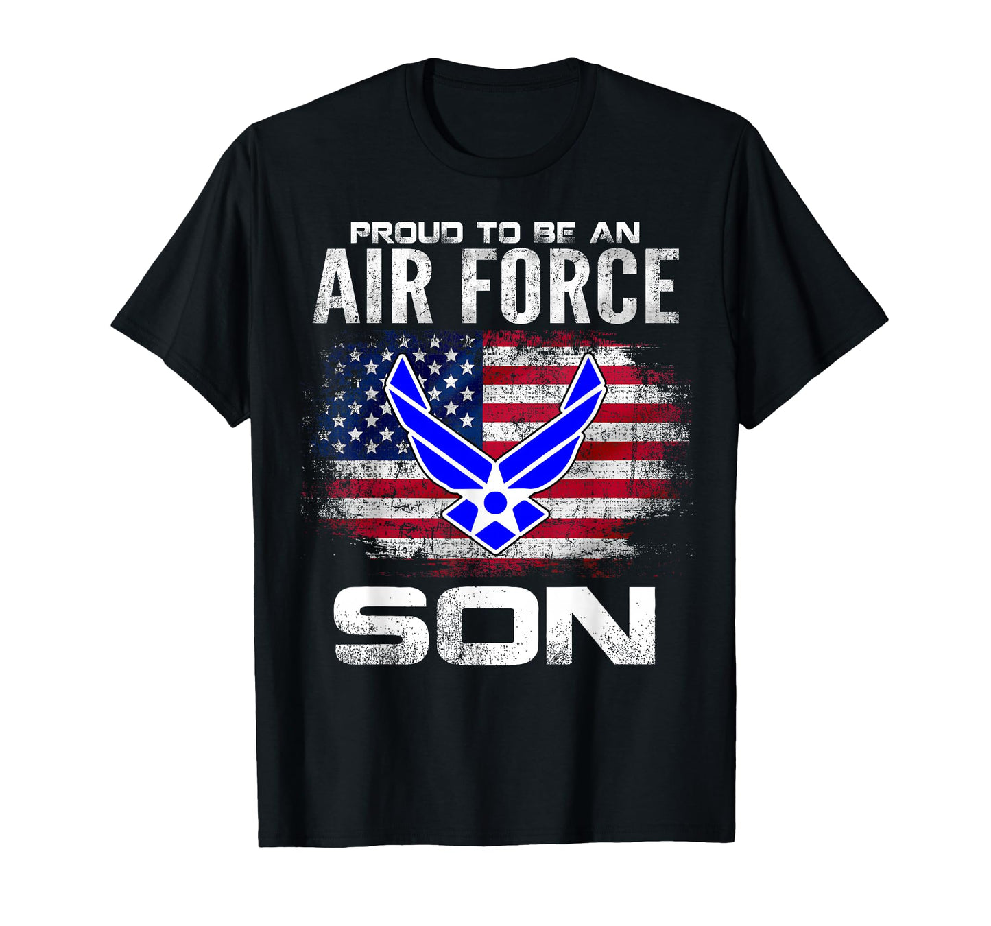 Proud To Be An Air Force Son With American Flag Gift T-Shirt